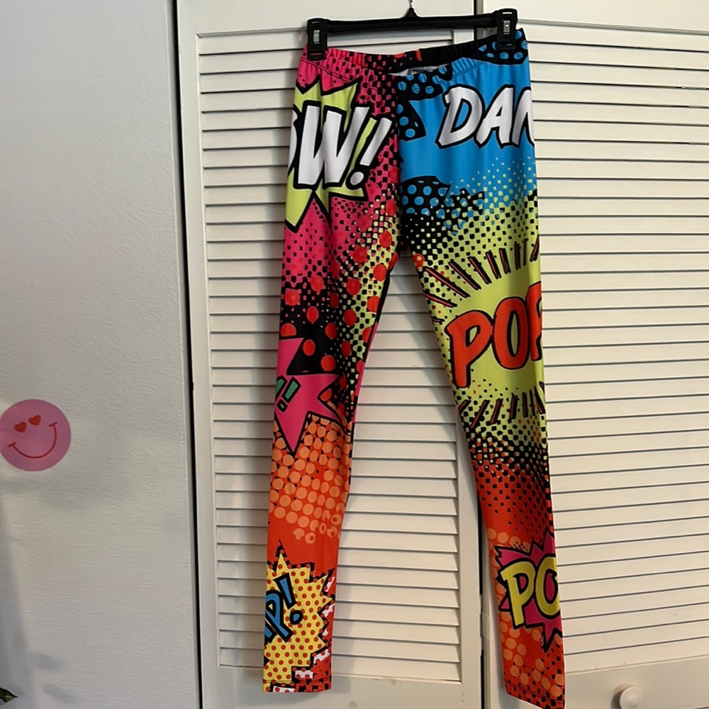 Move U, Alexandra Pop Art Leggings, Adult Medium, NWOT, dance & cheer